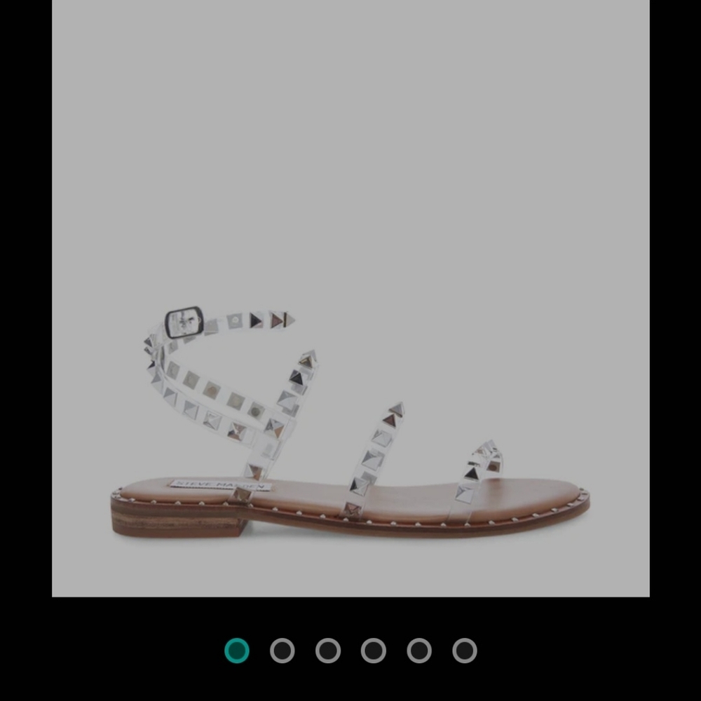 Steve Madden Clear Studded Ankle-Strap Sandals
